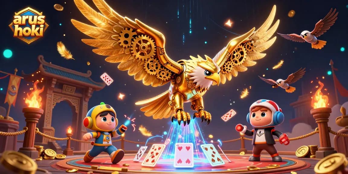 Menangkan permainan dengan arus hoki: ilustrasi kasino digital yang menakjubkan.