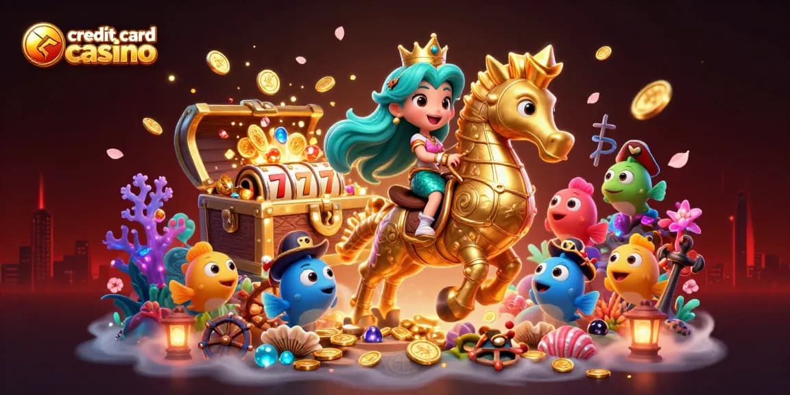 Play exciting games at a credit card casino, where vibrant slot reels and colorful gems await!