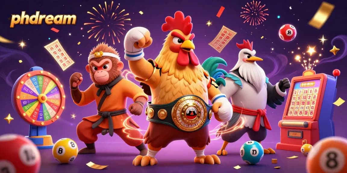 Experience exciting gameplay at phdream with vibrant lottery and bingo elements in a festive 3D illustration.