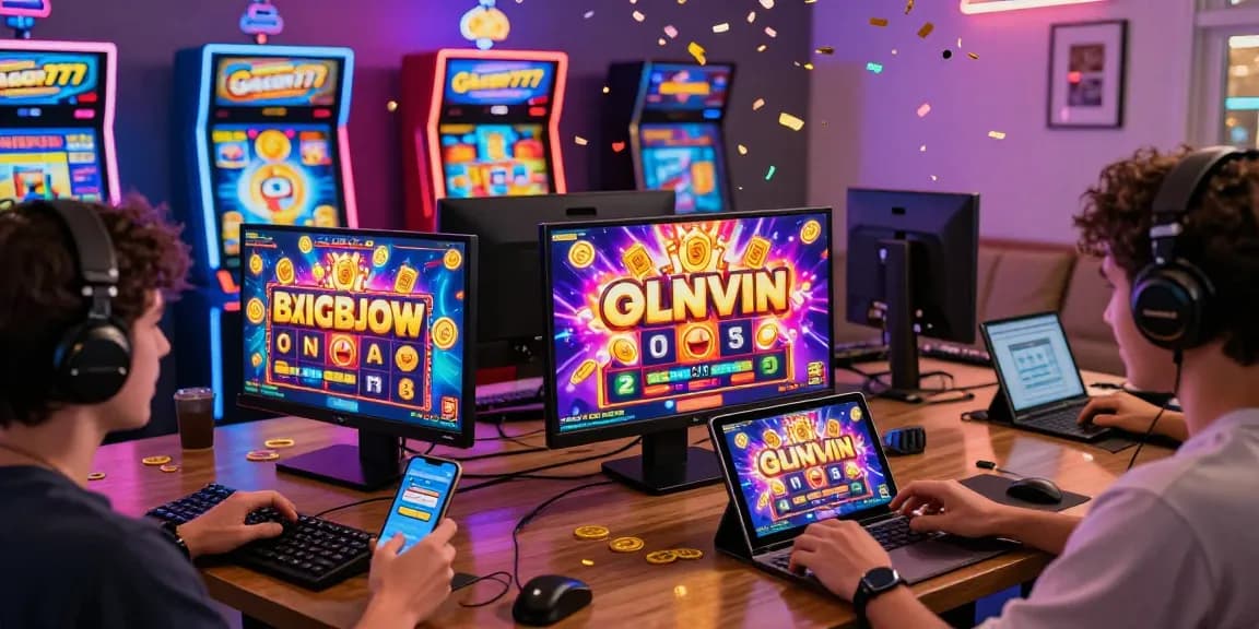 Exciting player celebrating a win with slot gacor777 games in a lively online gaming environment.