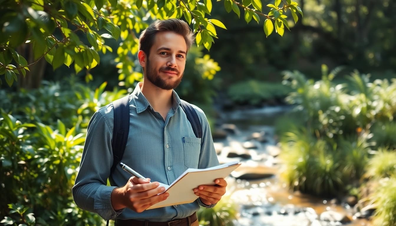 Engaging journalist at https://www.unsustainablemagazine.com reflecting on sustainable living in nature.
