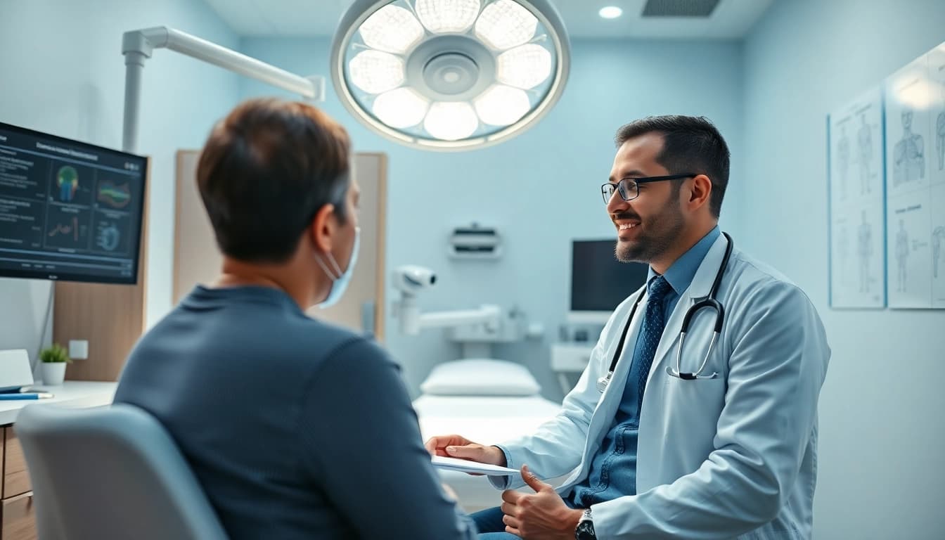 思いやりのある医師と患者の交流を紹介する、現代的な医療クリニックでの包茎手術のおすすめ。