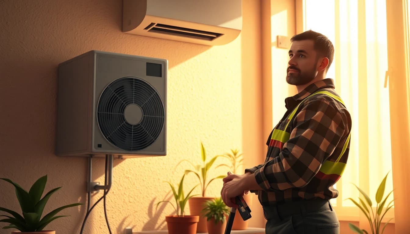 Expert technician engaged in heating repair pound ridge, showcasing skills in a warm home environment.
