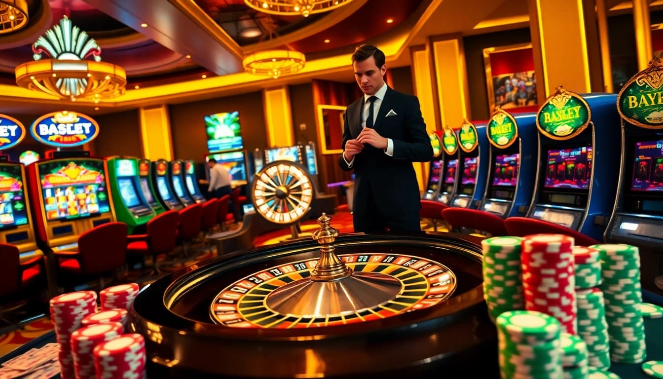 Experience the excitement of online gambling at https://ev88.claims/ with vibrant roulette and poker chips.