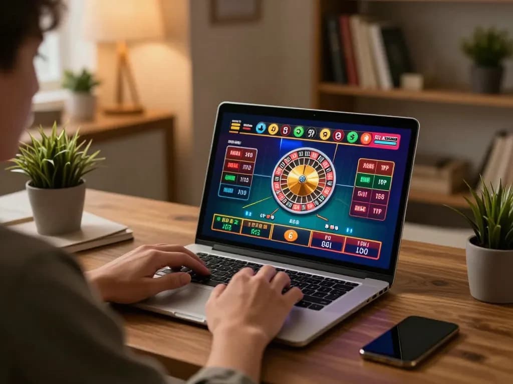 TR88 live online gambling experience showcasing a person engaged in strategic betting.