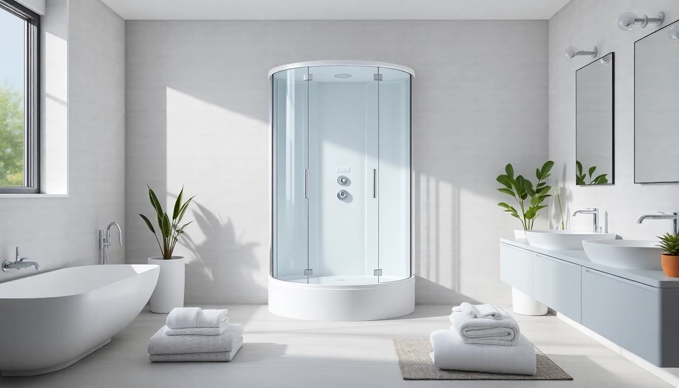 Verleihen Sie Ihrem Badezimmer mit der eleganten sonni Duschkabine einen Hauch von Stil und Komfort.