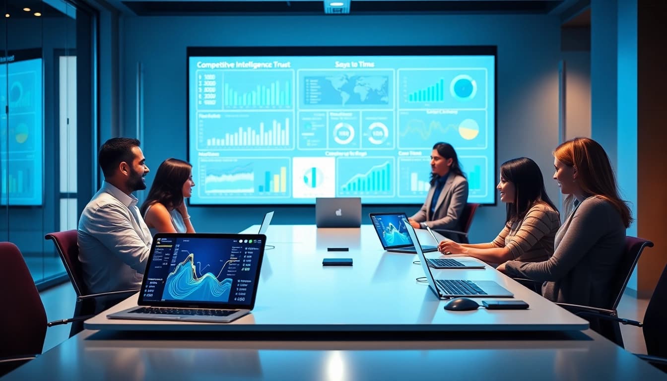 Utilizing AI for competitive intelligence in a collaborative business environment.