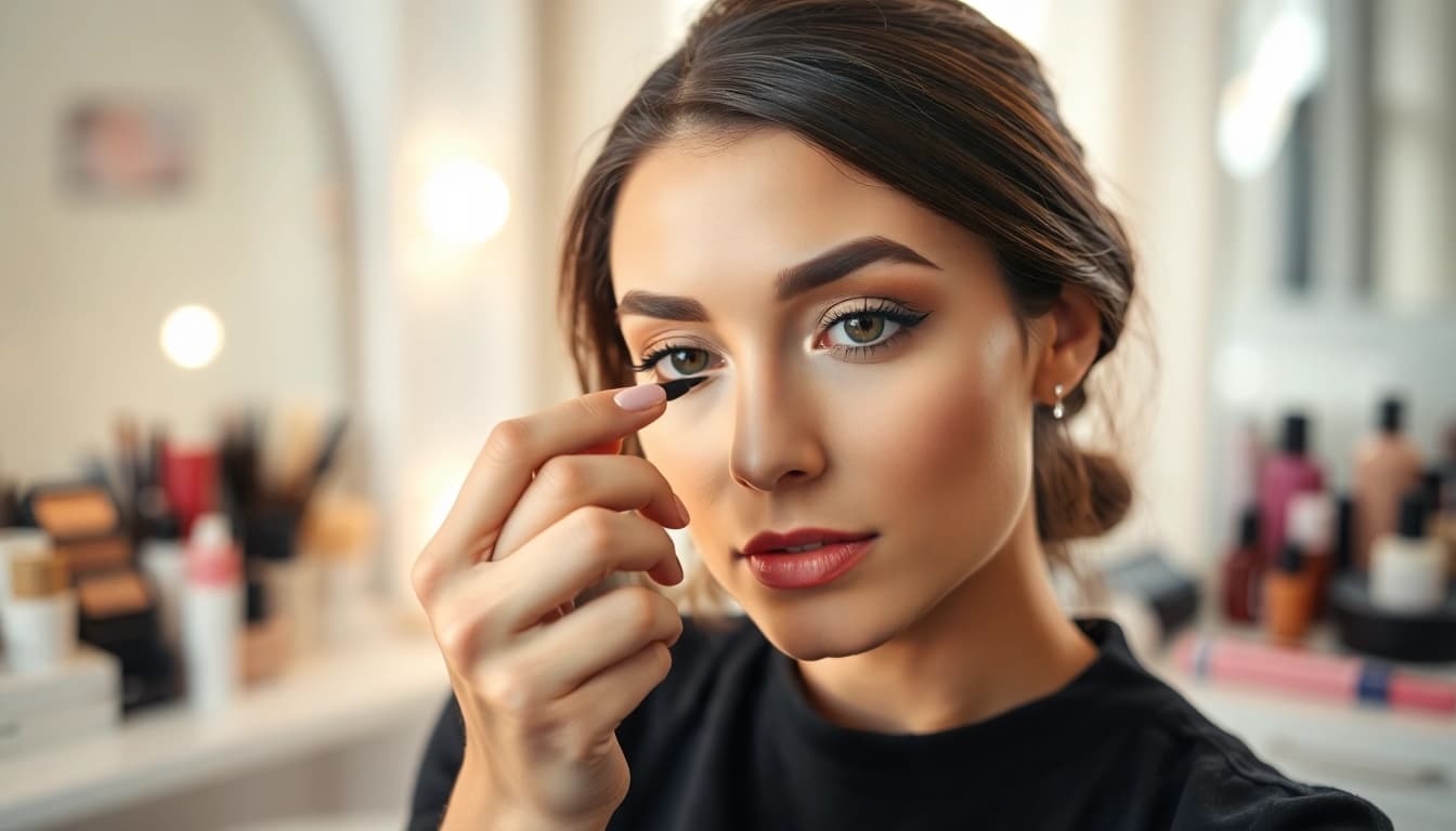 Enhance your brows with a professional eyebrow pen application in a beauty studio.