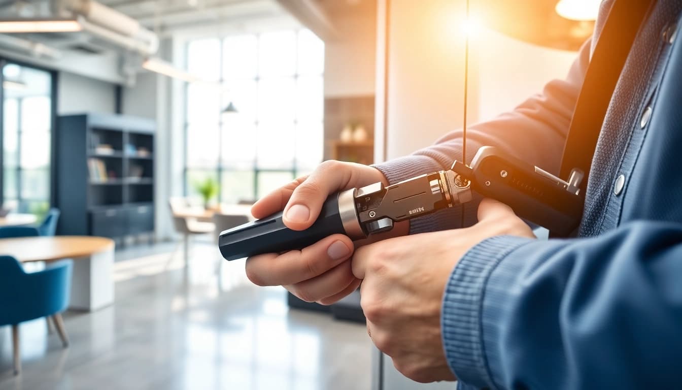 Enhancing business Security in St. Louis County, Missouri with a professional locksmith at work.