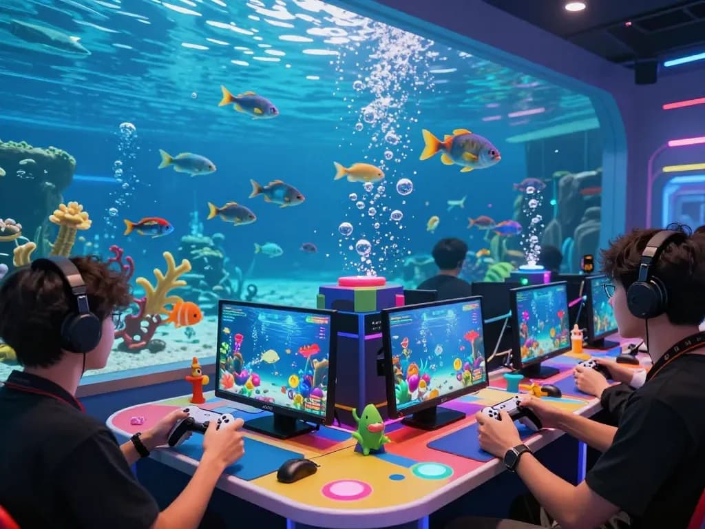 Engaging gameplay of Game bài hubet88 with players enjoying vibrant fish shooting action.
