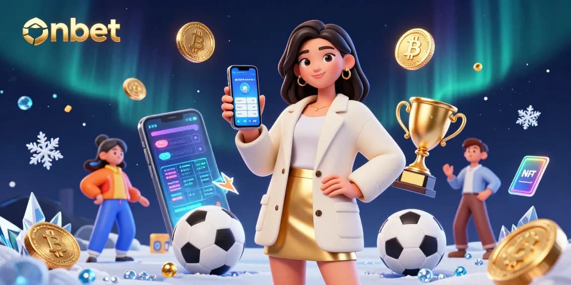 Engage in thrilling betting action with onbet's mobile app featuring sports and cryptocurrency elements.