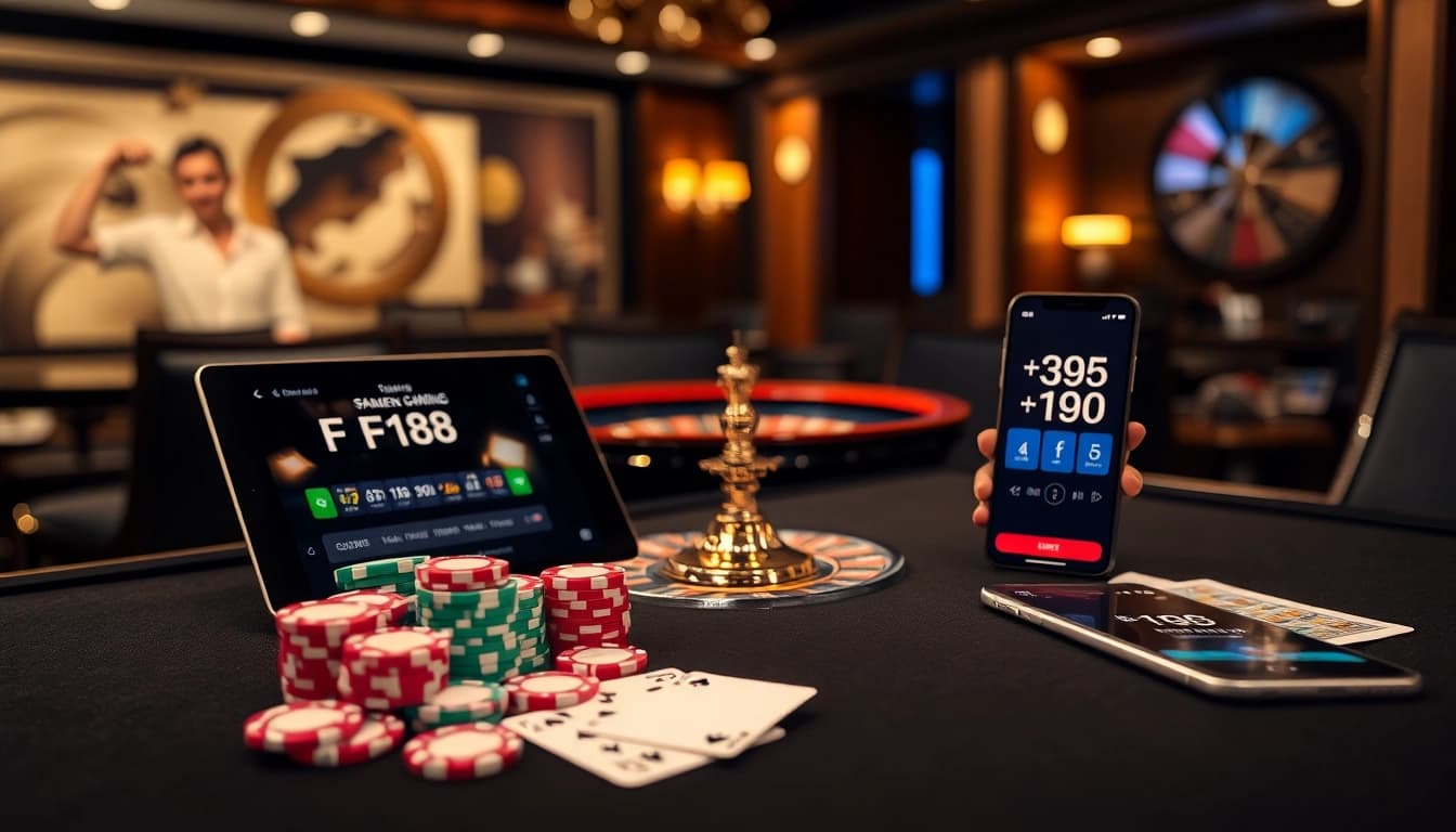 Experience thrilling gameplay with แบรนด์ F168 at a luxurious casino table in an exciting gambling environment.