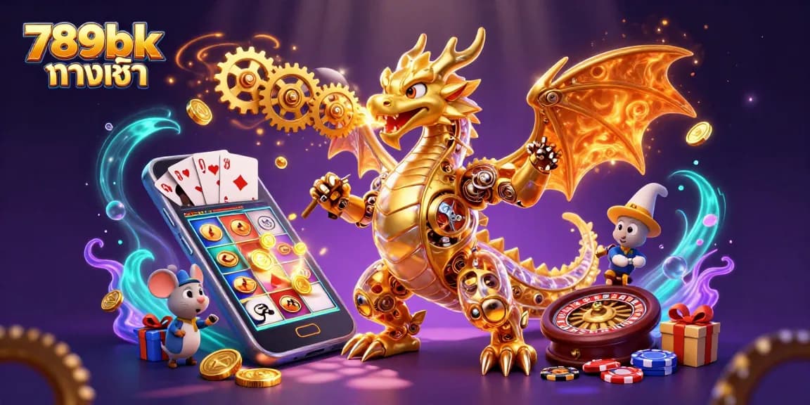 การเล่นเกมคาสิโนออนไลน์ 789bk ทางเข้า ด้วยมังกรทองสุดอลังการที่มีเรือนเครื่องจักรซ่อนอยู่