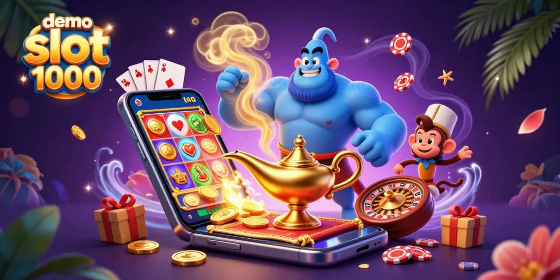 Experience demo slot zeus 1000 with vibrant characters and rich game elements in a casino-themed illustration.