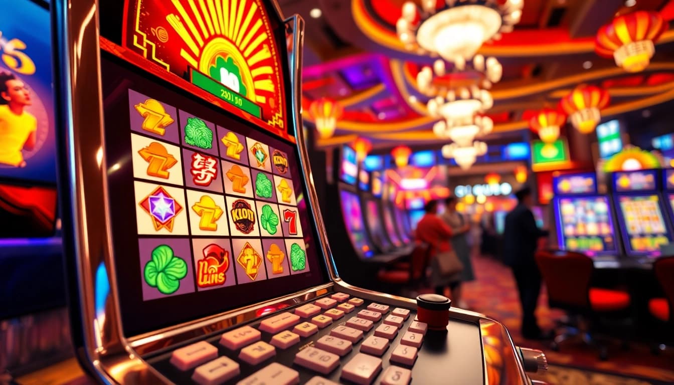 Bermain mahjong slot dengan mesin slot penuh warna yang menarik di kasino.