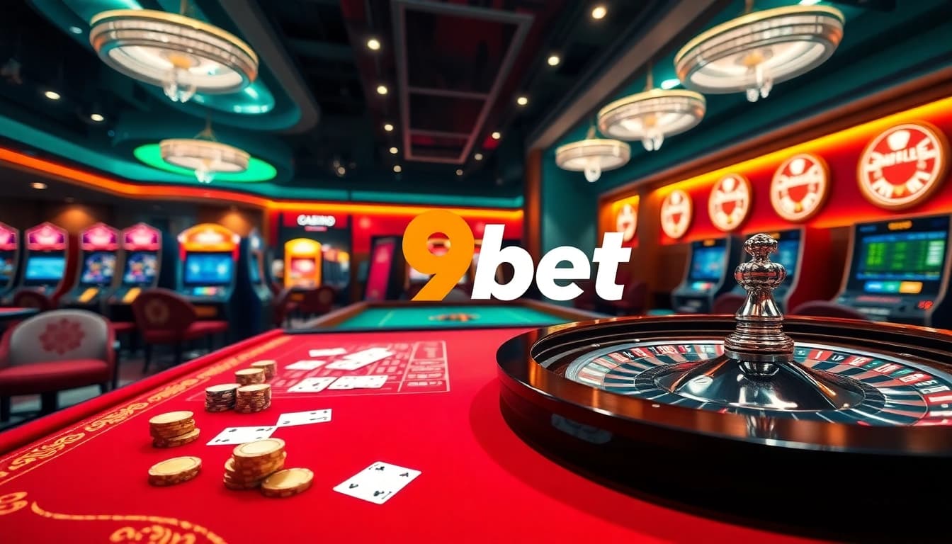 Experience the excitement of i9bet with poker and roulette in a luxurious online casino setting.