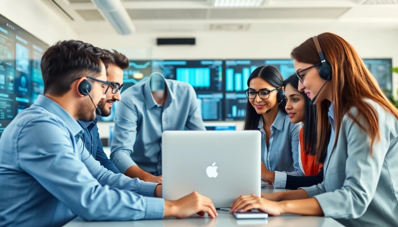 Managed it support team collaborating effectively in a high-tech office environment.