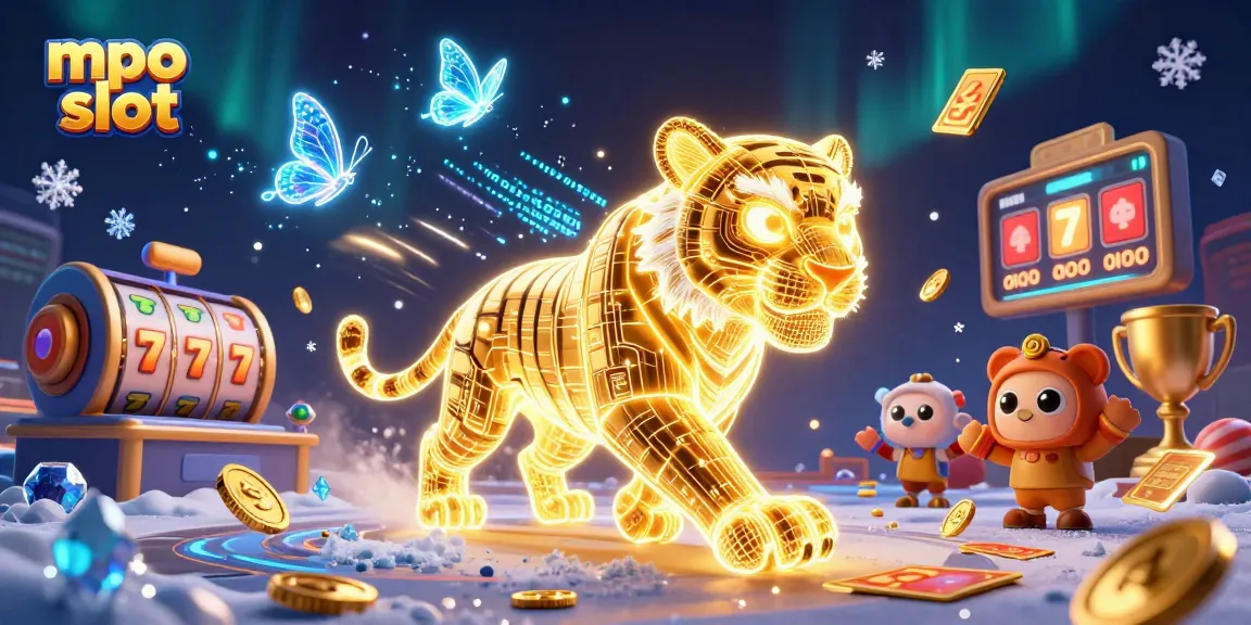 Engage with mpo slot in an exciting 3D casino scene featuring the golden tiger.