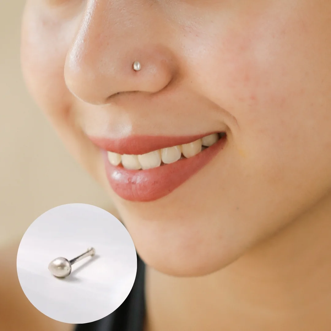 Buy Stylish Nose Pin in Gold &amp; Silver