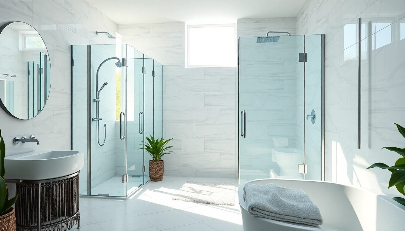 Showcasing stylish shower doors UK in a modern bathroom with elegant design elements.