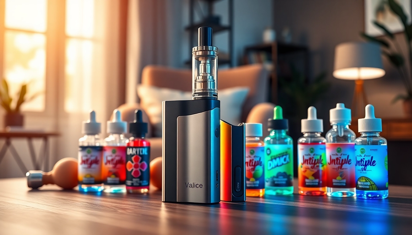 Vape Juice Depot's vibrant vape juice display enhances enjoyment through elegant flavor selection.