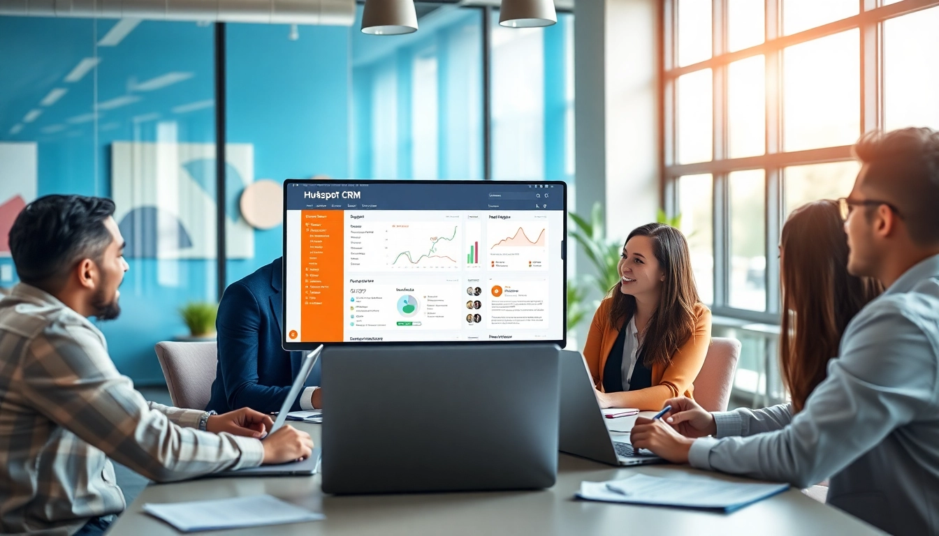 Showcase team effectively utilizing HubSpot CRM free for marketing strategies