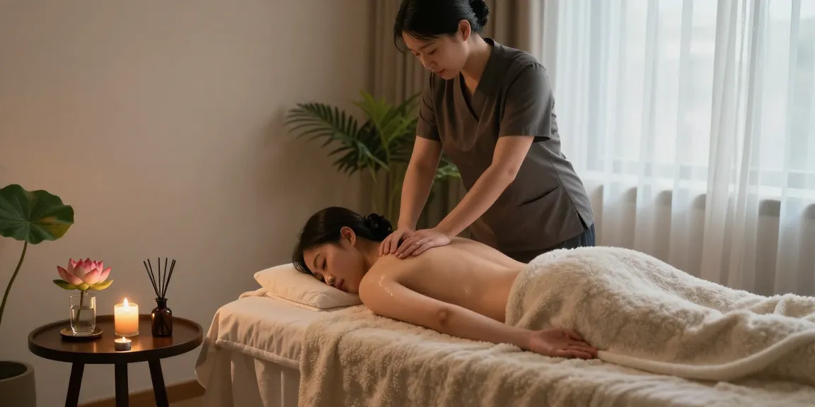 Experience luxurious 출장안마 in a serene home setting with a skilled therapist providing a soothing massage.