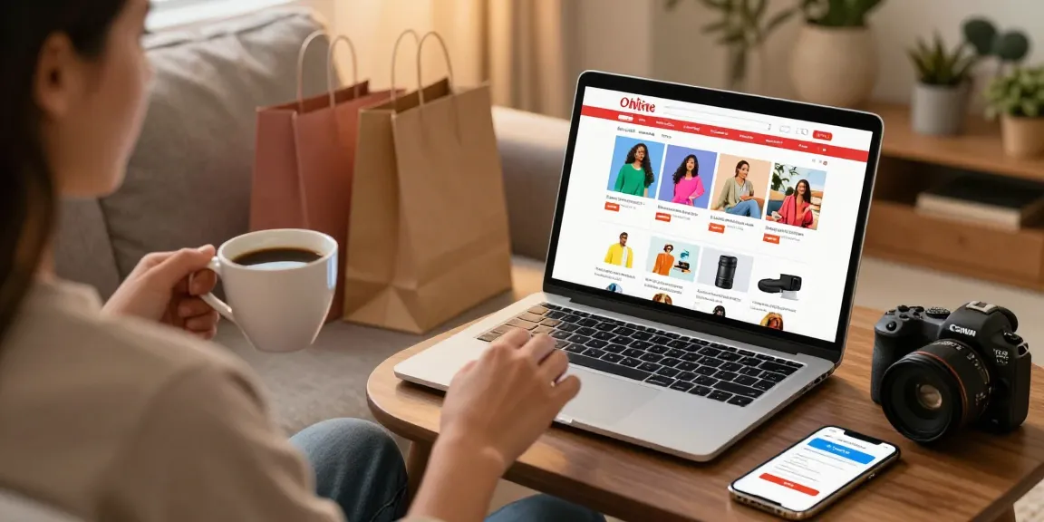 Engaging online shopping experience on scenadomen.pl featuring vibrant product listings.