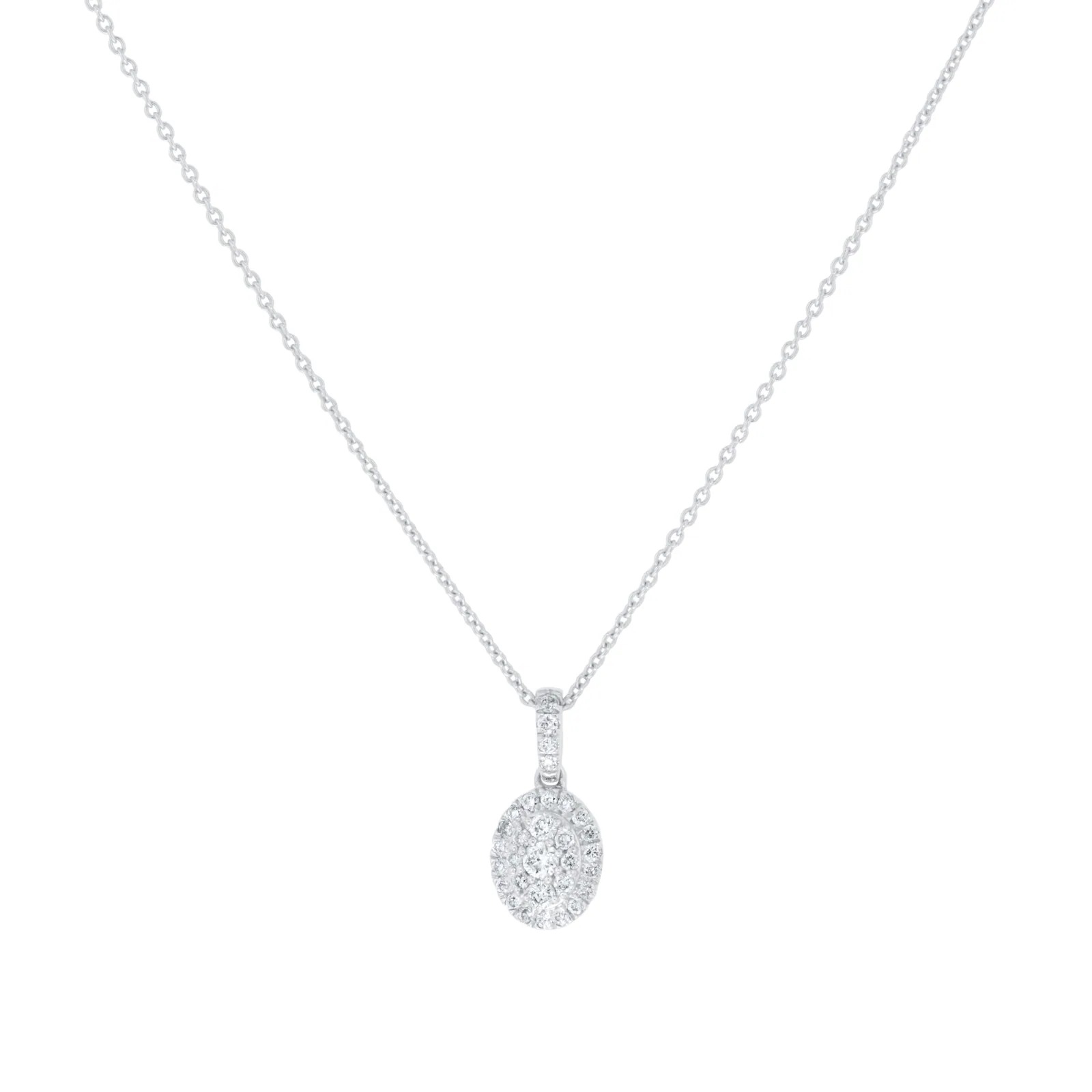"White Gold Diamond Necklace with Refined Luxury