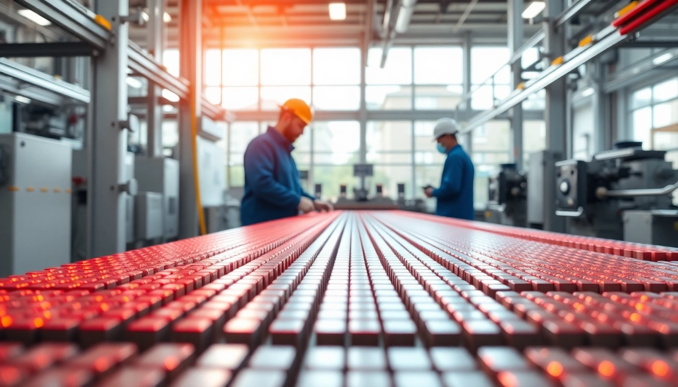 Showcasing Ndfeb magnets manufacturer in china with a modern precision assembly line and inspecting workers.
