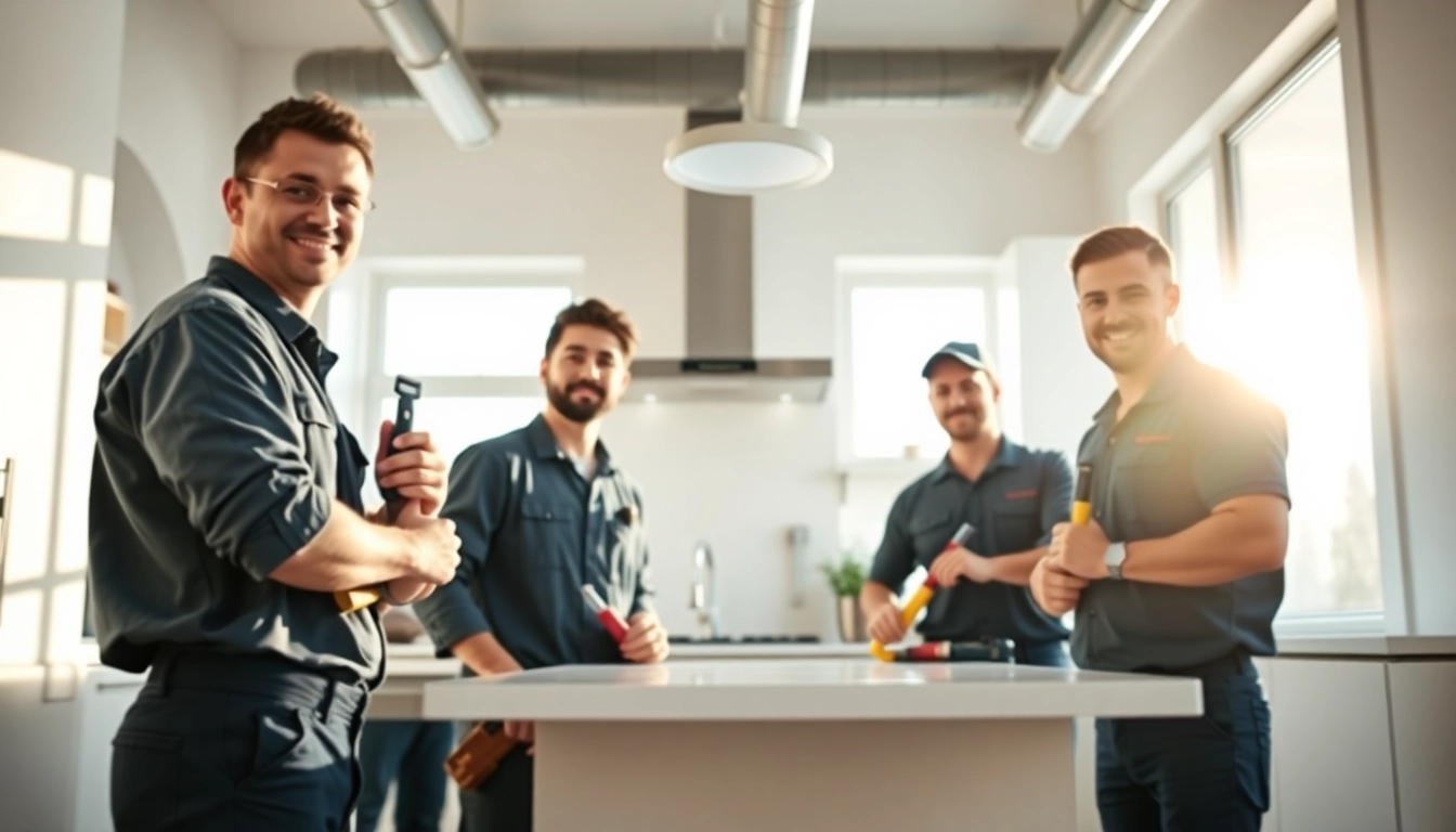 Professional plumbers north vancouver fixing a modern kitchen, showcasing their expertise and reliable service.