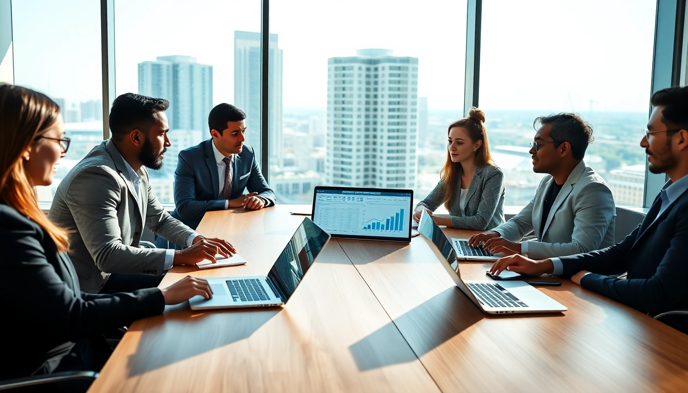 Analyze Federal and State contracts with a diverse team in a modern consultation scene.