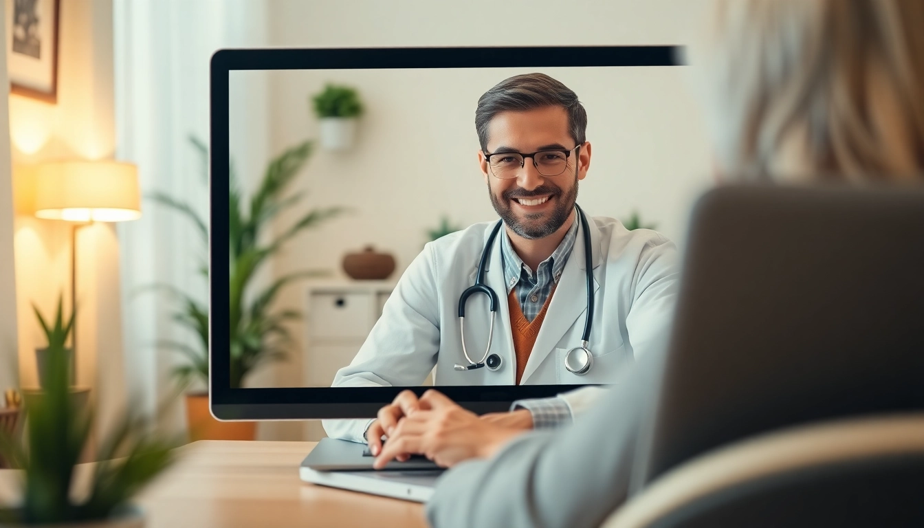 Engaging scene of an online doctor visit without insurance, offering virtual consultation to a patient.