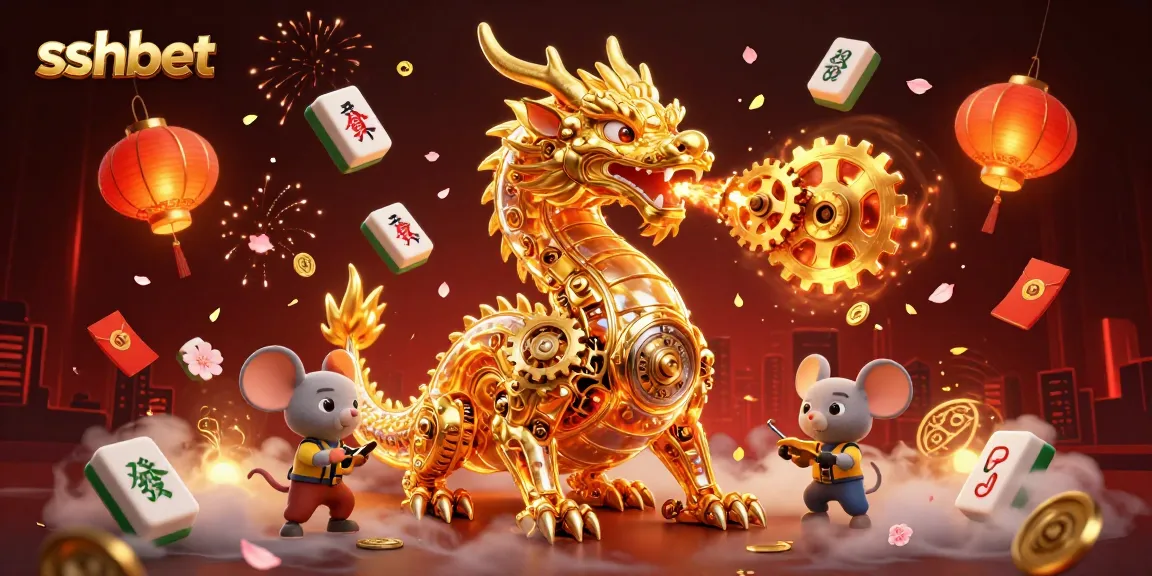 Experience thrilling gameplay at sshbet with a golden dragon and vibrant casino elements.