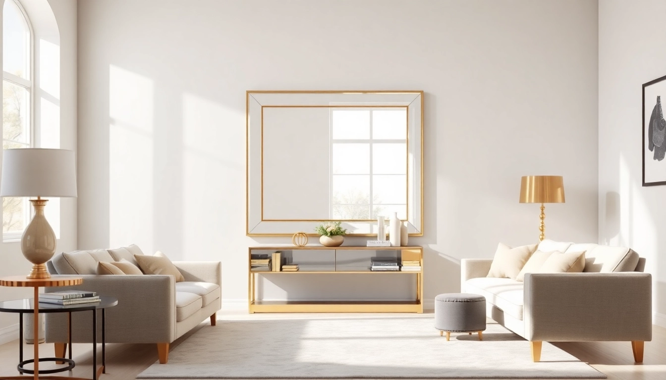 Admire the designer mirror featured at https://merithome.co.uk amidst elegant home decor showcasing stylish furnishings.