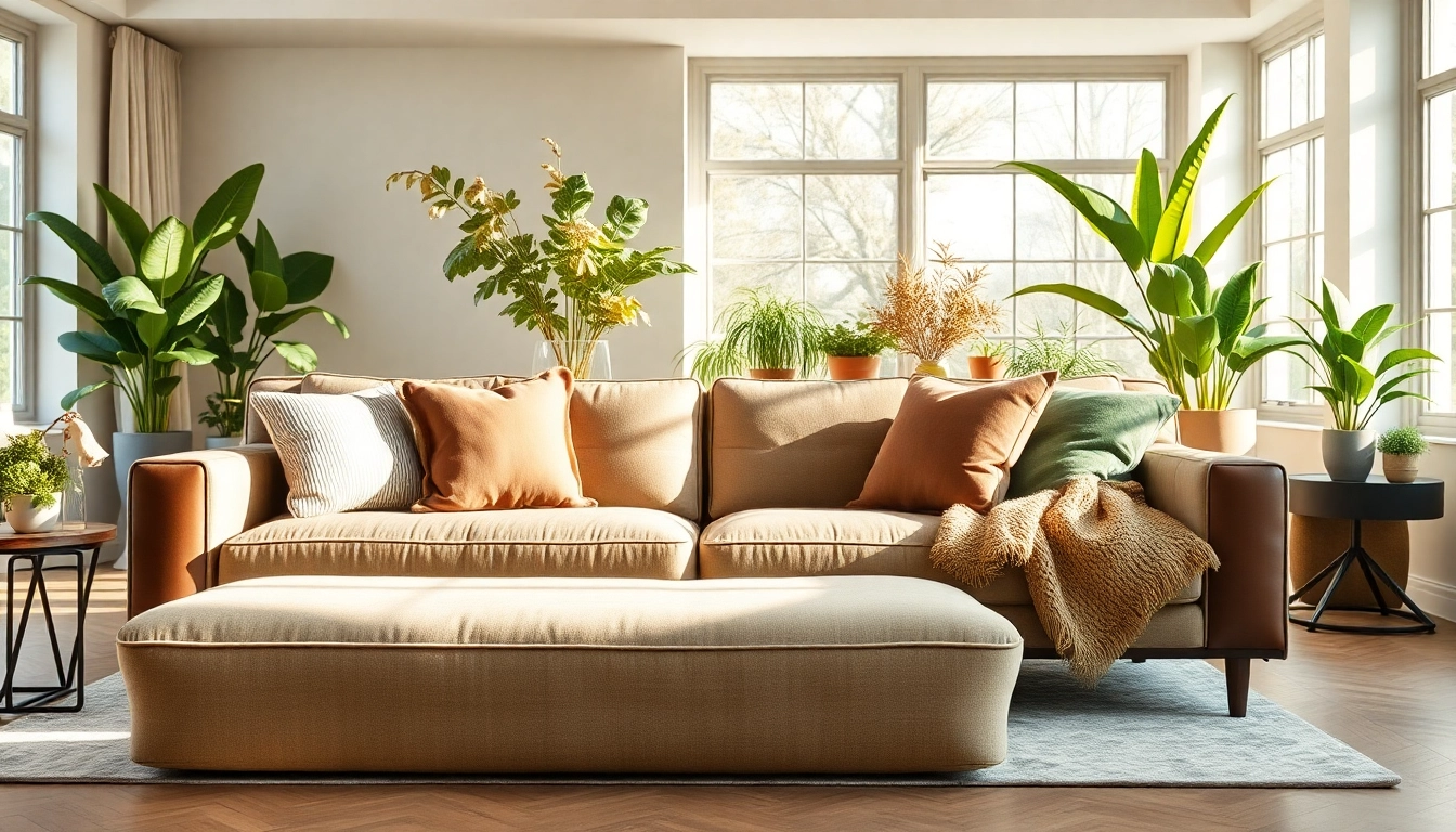 Discover stylish sofa beds in a modern living room setting with inviting textures and natural light.