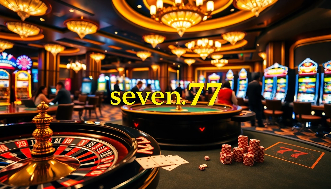 Experience thrilling gameplay at seven 77's vibrant casino tables with exciting betting action.