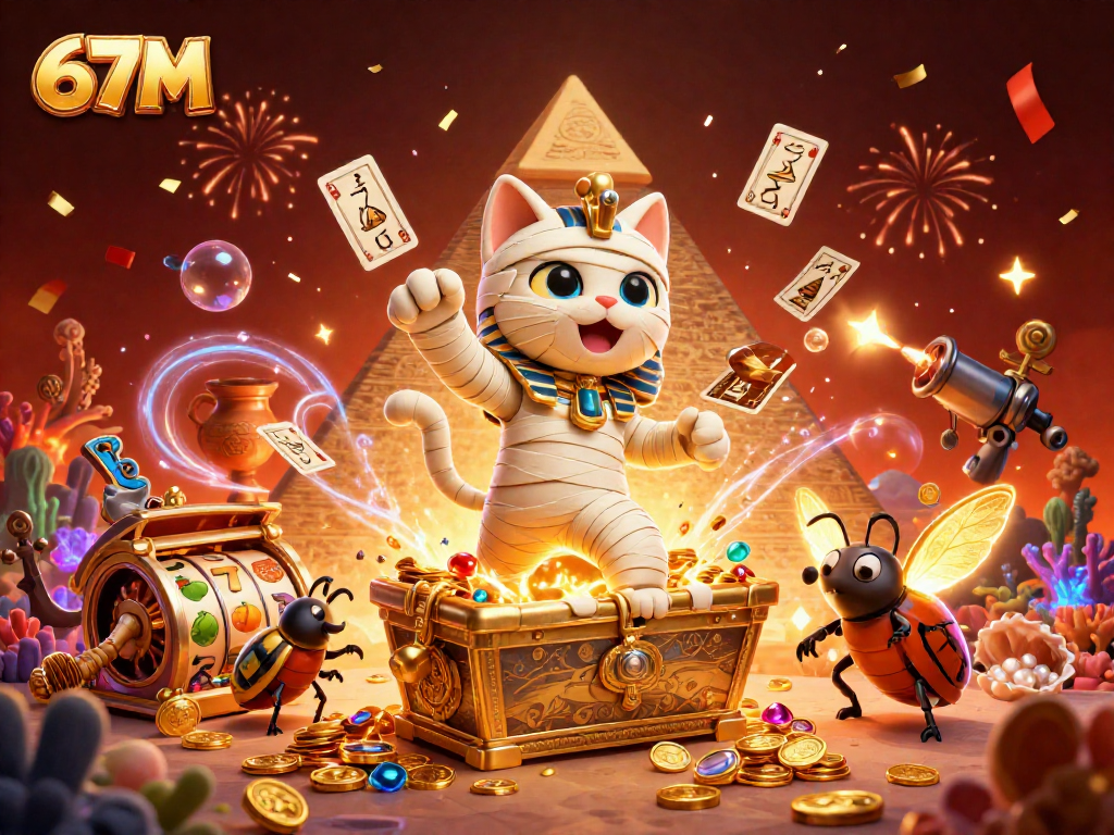 Ganhe com o 67M no cassino com o gato egípcio e tesouros impressionantes.
