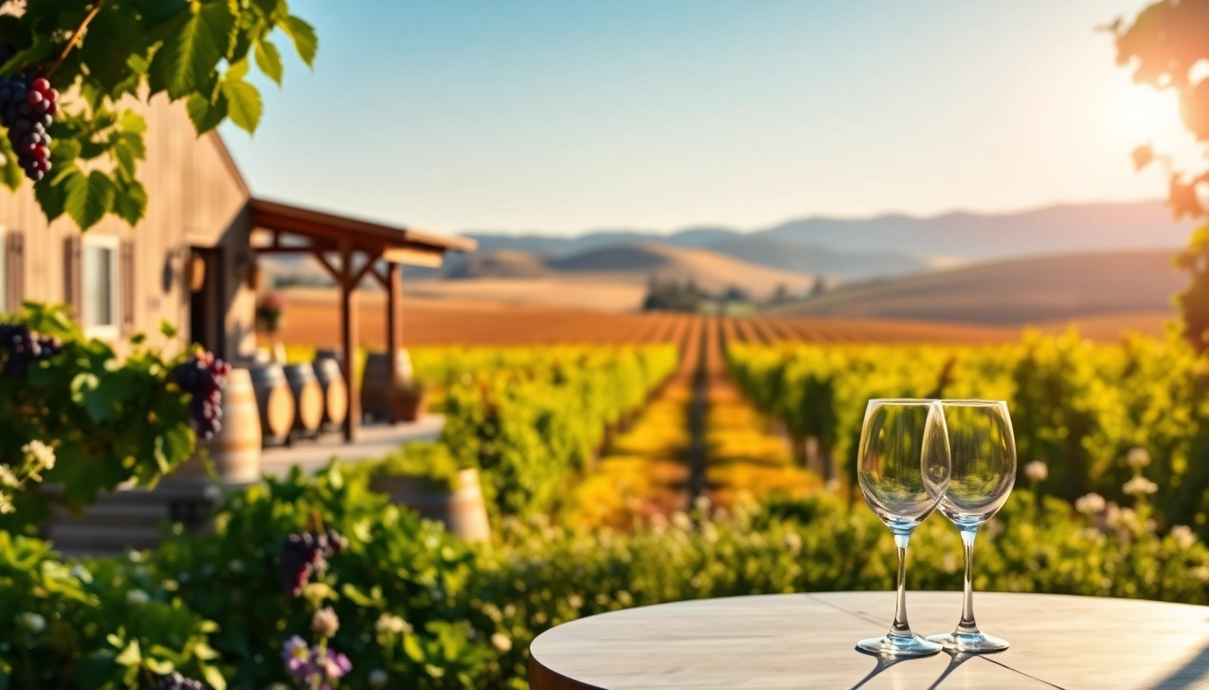 Wineries in Clarksburg showcasing vibrant vineyards and relaxing tasting experience.