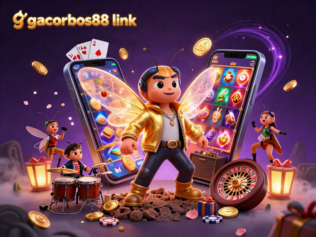 Experience the excitement of gacorbos88 link with a vibrant slot game celebration.