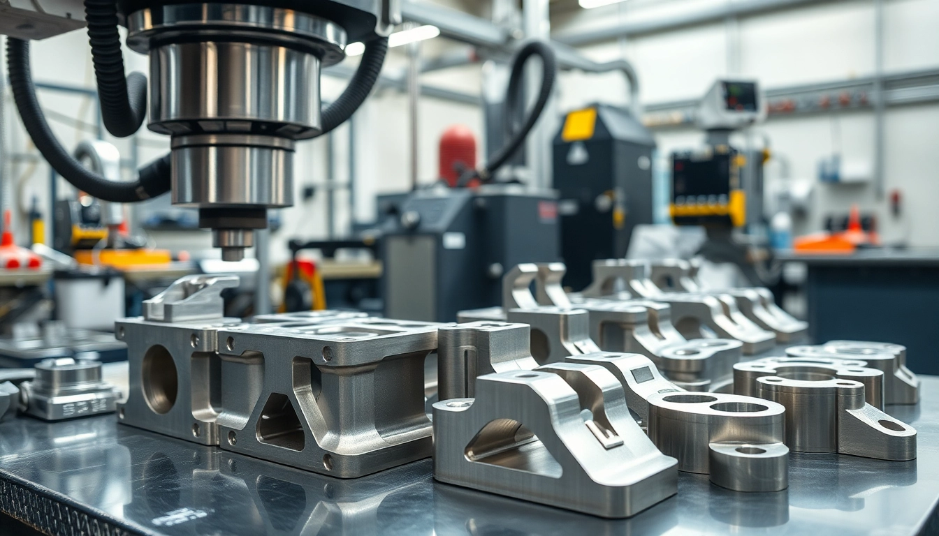 Showcasing high-quality aluminum prototypes in a machining workshop, demonstrating precision engineering.