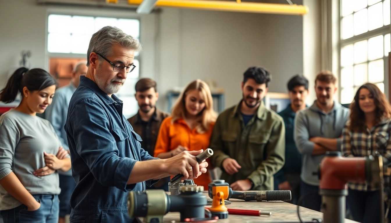 Students learning in a Trade School In Tennessee classroom, honing practical skills with guidance.