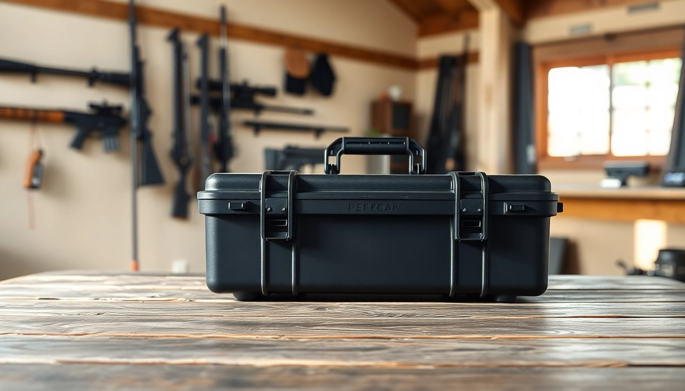 Showcase the pelican rifle case highlighting its durable design and premium features.