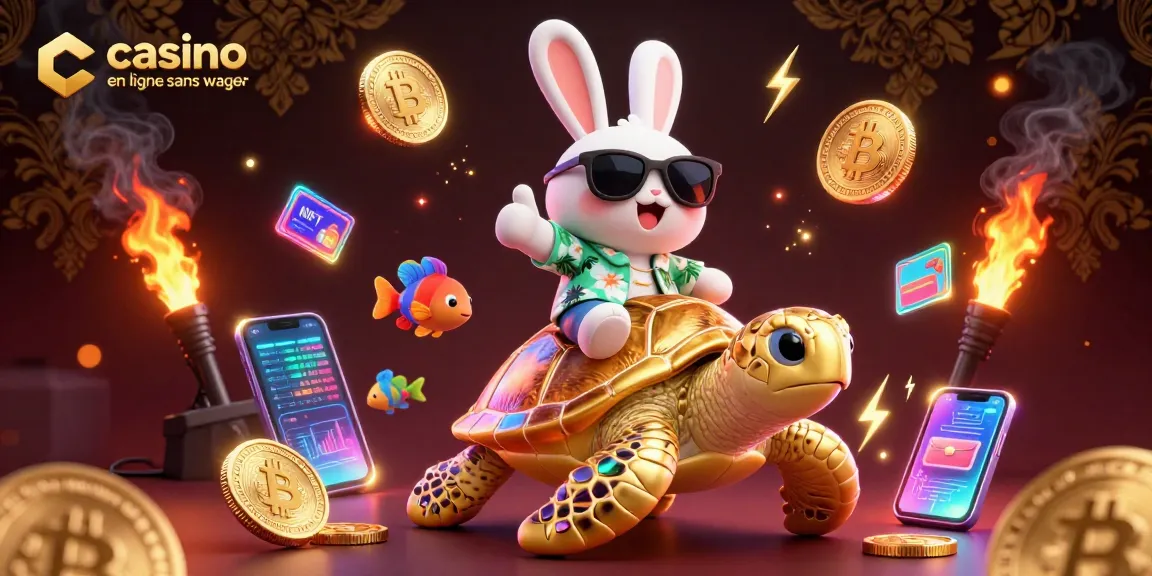 Participez à des expériences passionnantes dans un casino en ligne sans wager avec un lapin amical et une tortue de mer.
