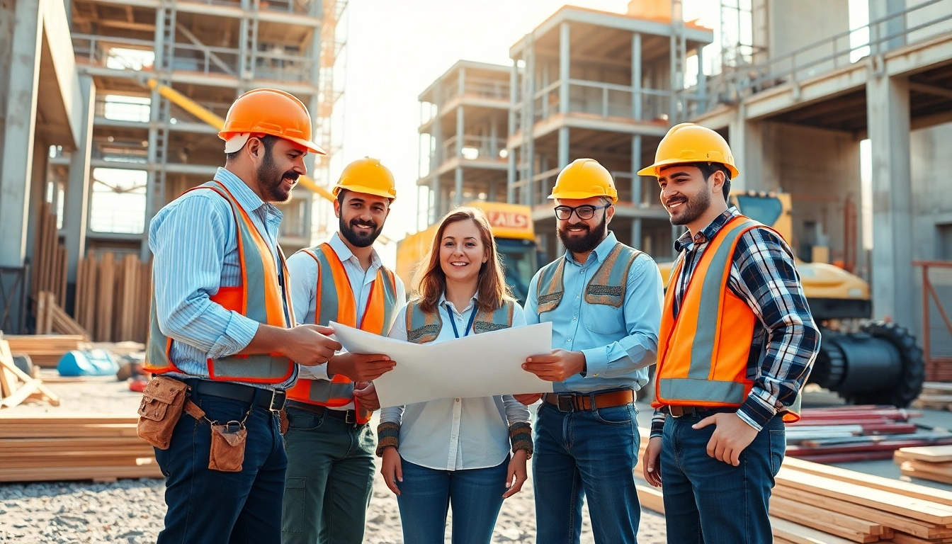 Enhancing construction workforce development with collaborative teamwork on a job site.