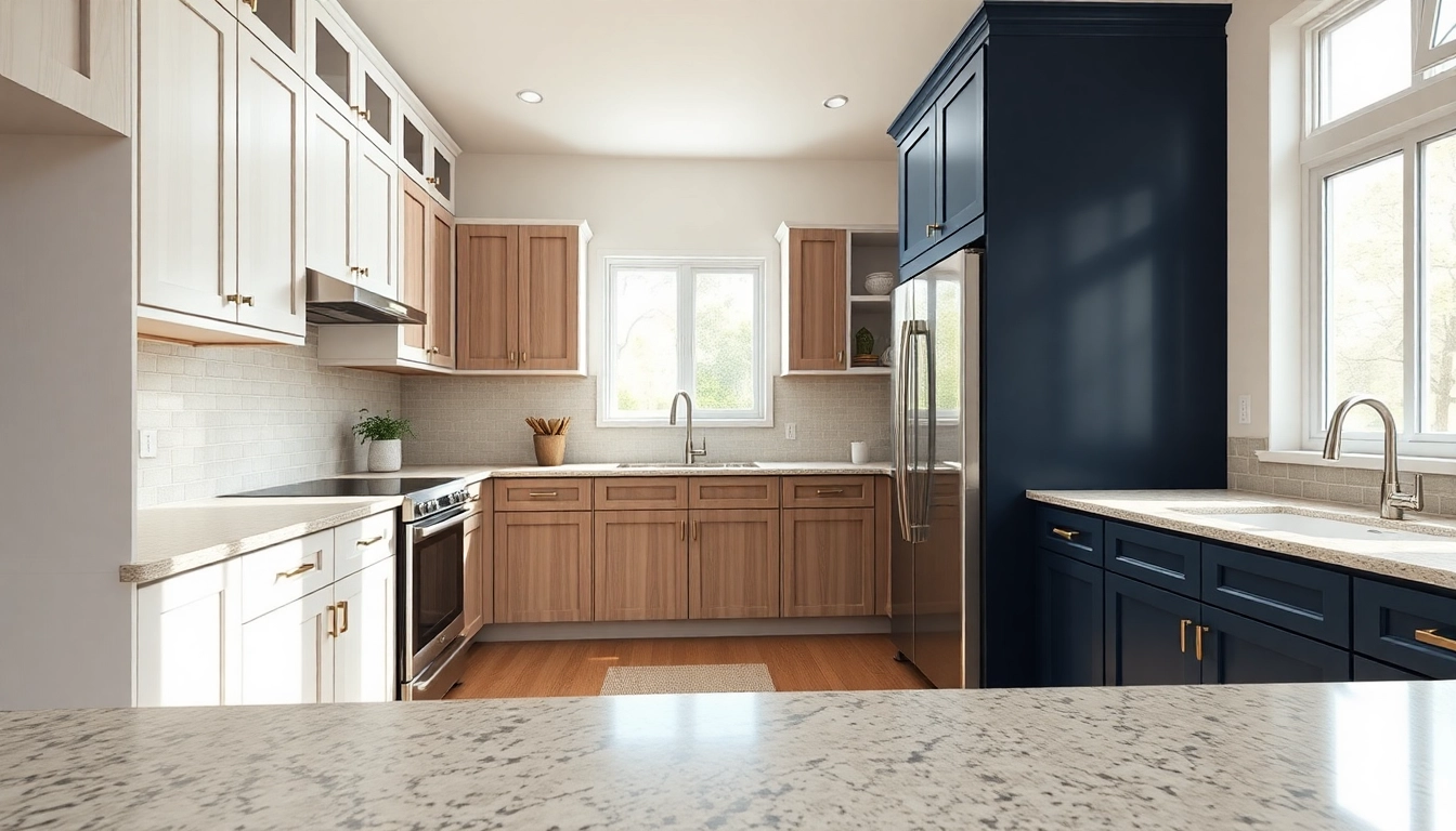 Revamped cabinets showcasing Cabinet Refacing Saint Petersburg FL in a modern kitchen setting.