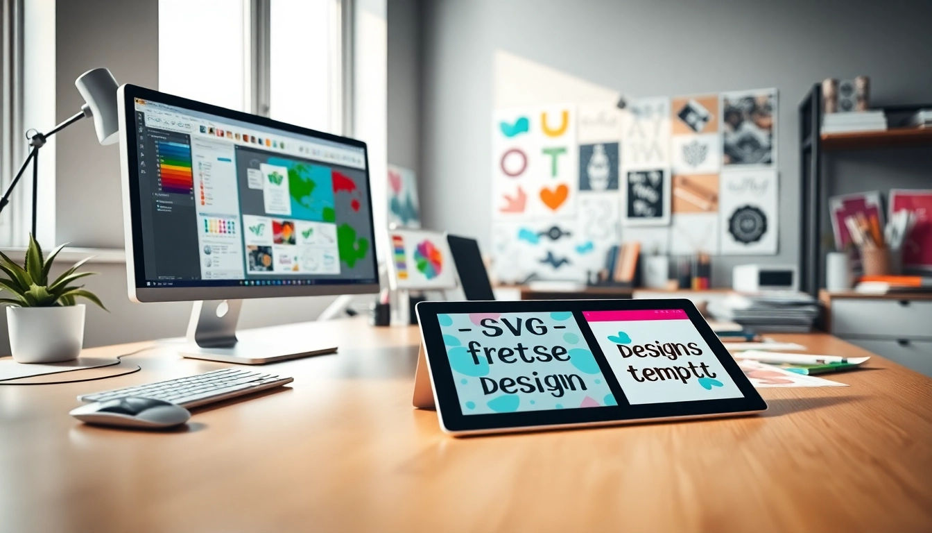 Download vibrant free svg designs in a lively designer workspace filled with creativity.