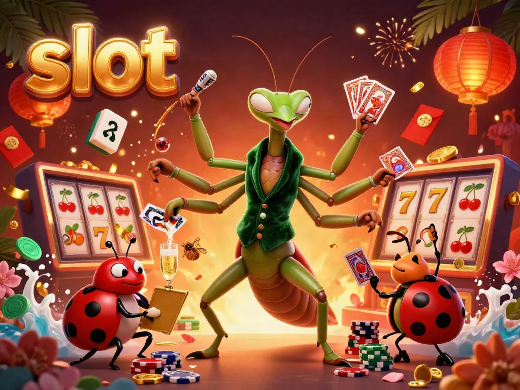 Spin the slot reels with a vibrant 3D casino illustration showcasing exciting gaming elements
