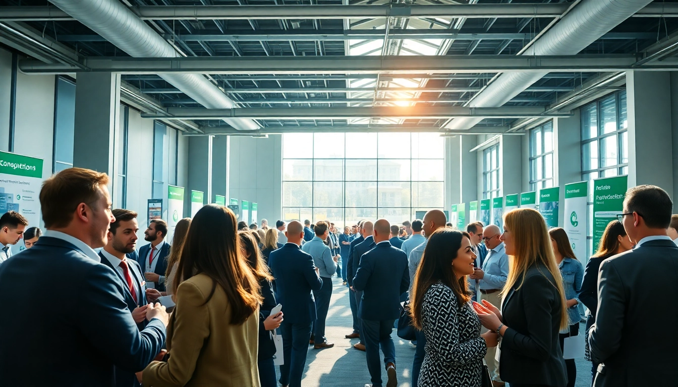 Engaging professionals at construction networking events exchanging ideas and contact details.