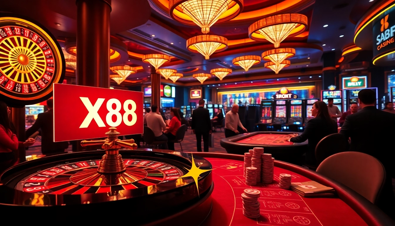 Experience the thrill of XX 88 with players enjoying high-stakes blackjack and vibrant slot machines.